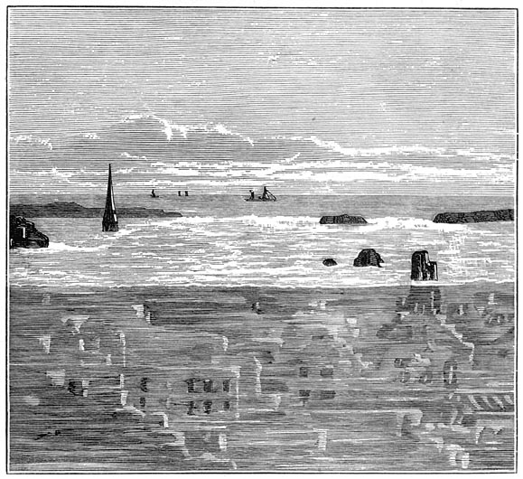 Fig. 107. Zeeuwsche eilanden, onder de zee verdwenen.