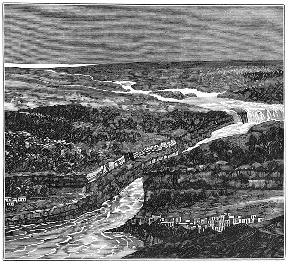 Fig. 115. Panorama van den waterval der Niagara.