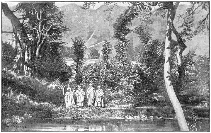 Brahmanen bij de heilige bron Valtongoe.