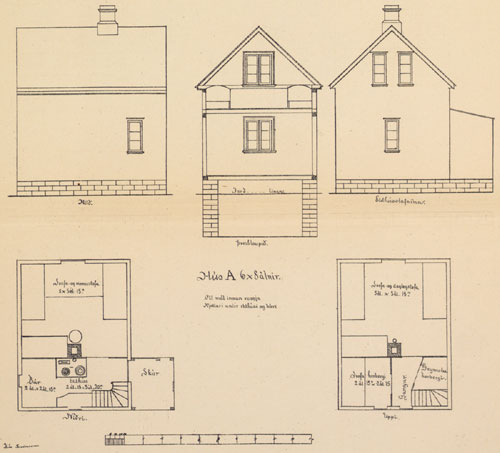 Hús A - 6×8 álnir Hús A - 6×8 álnir