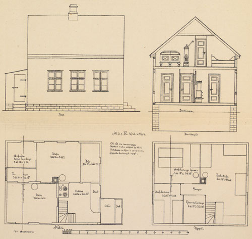 Hús E - 10×11½ álnir Hús E - 10×11½ álnir
