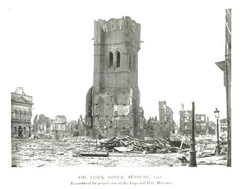 The Clock Tower, Béthune, 1918.
