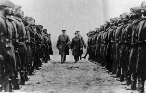 General Pershing, AEF Commander, Inspects Troops