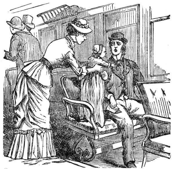 "WOULD YOU HOLD MY BABY WHILE I RUN IN AN' GET A CUP O' TEA?"