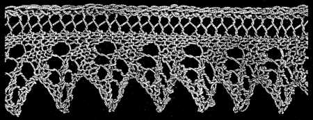 FIG. 395. KNITTED LACE.