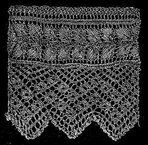 FIG. 399. KNITTED EDGING.