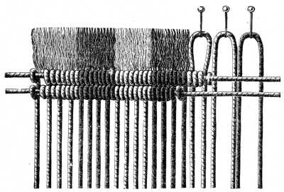 FIG. 520. KNOTTING ON WITH A FRINGE HEADING.