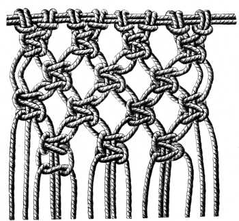 FIG. 529. FLAT DOUBLE KNOTS WITH HALF KNOTS.