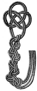 FIG. 607. CHINESE KNOT AND DOUBLE CHAIN FOR A RING KNOT.