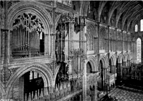 THE TRIFORIUM OF THE CHOIR AND PRESBYTERY.