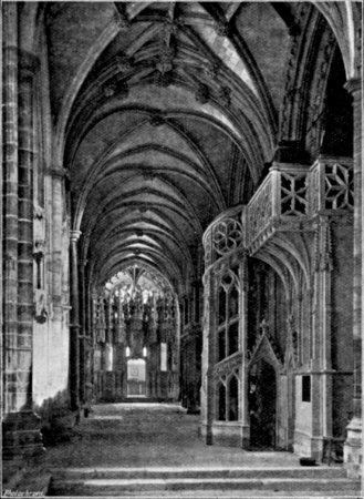 THE NORTH CHOIR AISLE, LOOKING EAST.