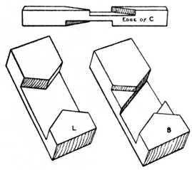 Fig. 46.—Detail of Halved Joints in Fig. 45.