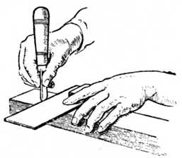 Fig. 64.—Marking the Joint with Try Square.