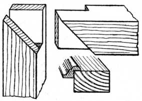 Fig. 159.—Tenon Joint with Mitred Face.