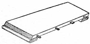 Fig. 204.—Table Leaf with Dowels.
