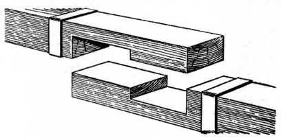 Fig. 219.—Example of Tabled Joint with Straps.
