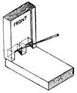 Fig. 278.—Marking     Pins on Drawer Side.