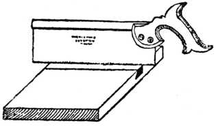 Fig. 316.—Cutting the Saw Kerf.
