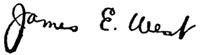 Signature James E. West