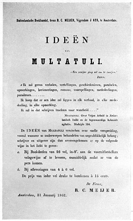 PROSPECTUS VAN DE UITGEVERS-FIRMA R. C. MEIJER VOOR DE UITGAVE DER IDEËN.