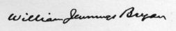 Signature of William Jennings Bryan