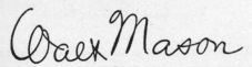 Signature of Walt Mason