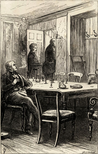 And then they all marched out of the room,       each with his own glass.