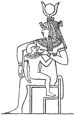 II. Egyptische, haar kind zoogend.