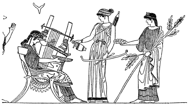 34. Apollo, Artemis en Leto.