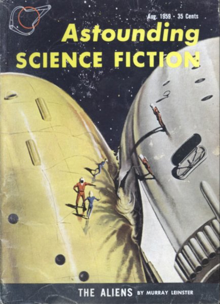 Cover of  Astounding Science Fiction August 1959