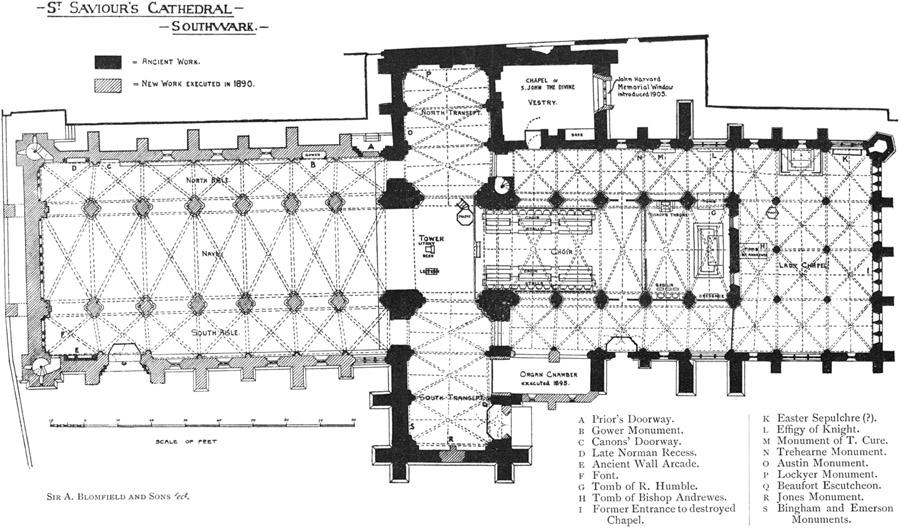 Plan of St. Saviour's Cathedral