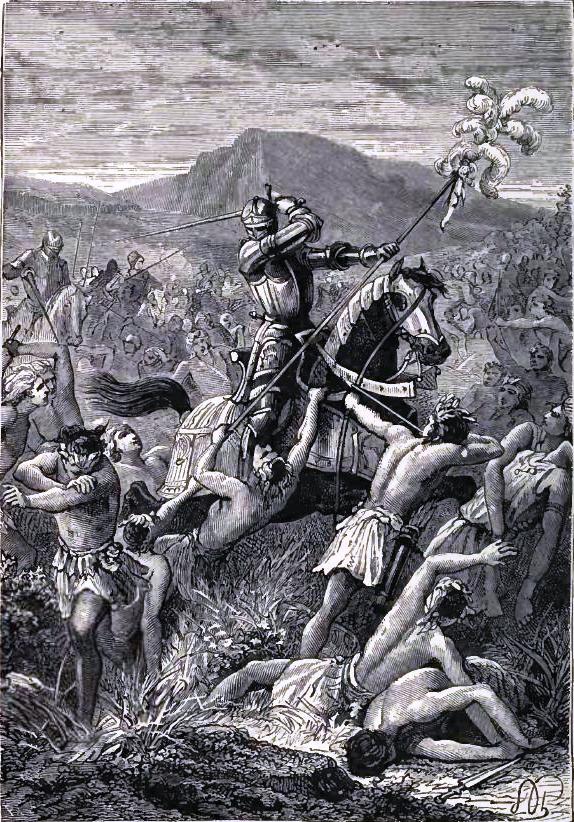 Cortès at the Battle of Otumba