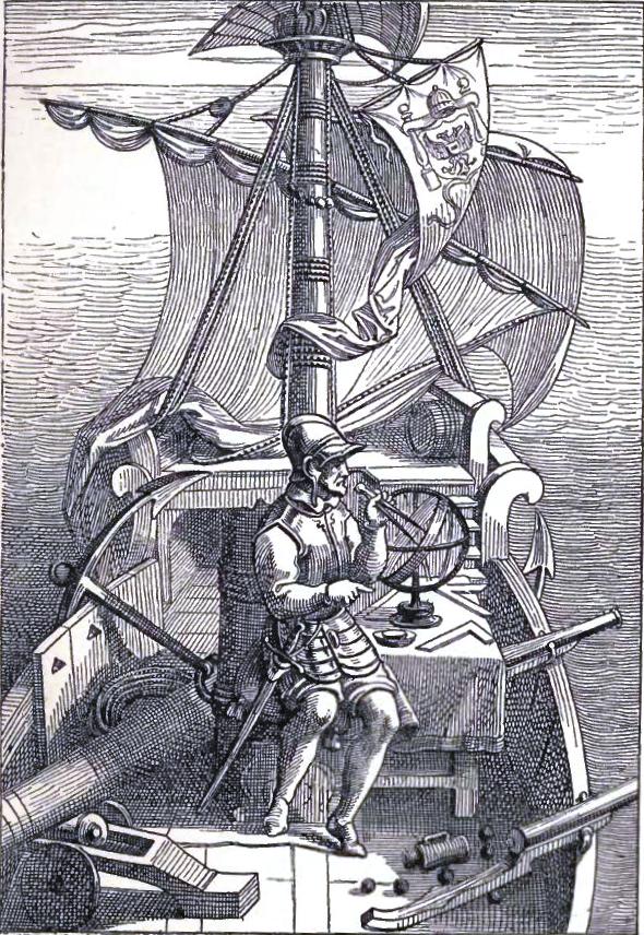 Magellan on board his caravel