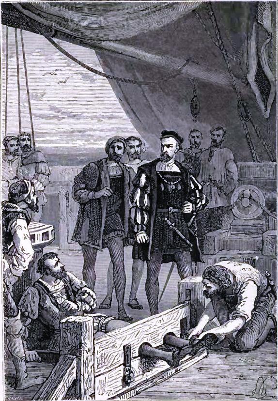 Juan de Carthagena placed in the stocks