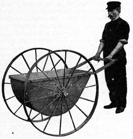Fig. 12.—Two-Wheeled Ransome Cart for Hauling Concrete.