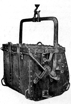 Fig. 27.—Cyclopean Bucket for Depositing Concrete Under Water (Closed Position).