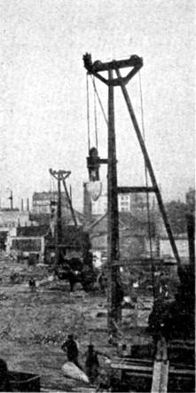 Fig. 52.—View of Apparatus Used in Constructing Compressol Piles.