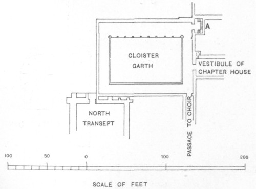 Fig. 40. Plan of the Cloister, etc., Lincoln Cathedral.