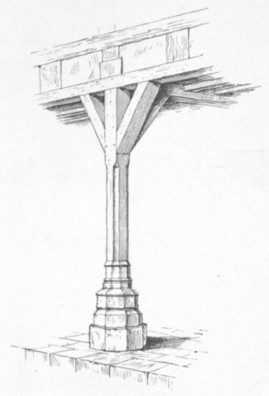Fig. 45. A single pillar of the cloister beneath the Chapter Library at Noyon.