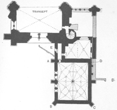 Fig. 46. Plan of the Library at the south-east angle of the south transept of the Cathedral at Troyes.