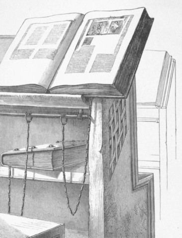 Fig. 94. Part of a bookcase at Cesena to shew the system of chaining.