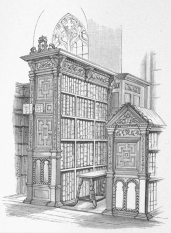 Fig. 110. Bookcases in the Library of S. John's College, Cambridge.