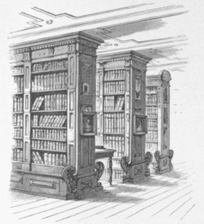 Fig. 111. Bookcases in the Library of Peterhouse, Cambridge.