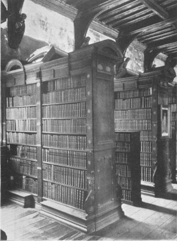 Fig. 112. Bookcases in the south room of the University Library, Cambridge.