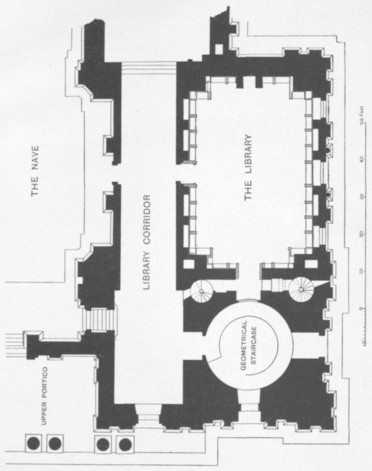 Fig. 129. Ground plan of Library and adjacent parts of S. Paul's Cathedral, London.
