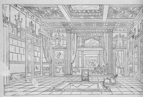 Roomalainen asunto sisältä.