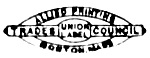 Printer's logo Allied Printing Trades Union Council Label Boston, Mass.