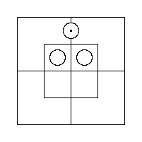Diagram representing all x are m prime