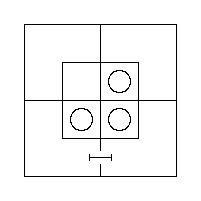 Diagram representing all x prime are m prime and y prime m does not exist