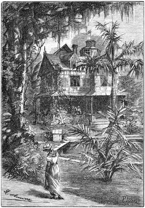 Diens huis was eene bevallige en gemakkelijk ingerichte woning, in een soort van groene oase gelegen. (Bladz. 78).